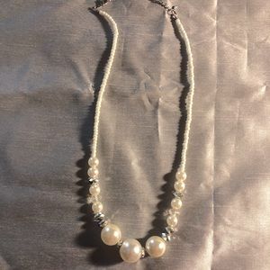 Faux pearl necklace